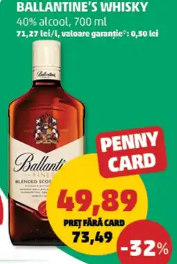 Penny Ballantine's whisky 40% alcool Ofertă