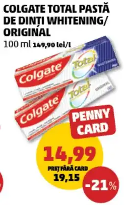 Penny Colgate total pastă de dinți whitening/ original Ofertă