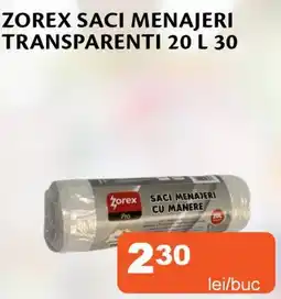 Unicarm Zorex saci menajeri transparenti Ofertă