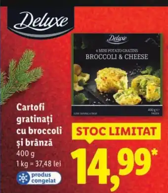 Cartofi gratinați cu broccoli şi brânză