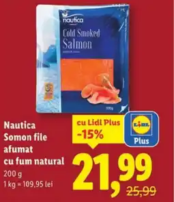 Lidl Nautica Somon file afumat cu fum natural Ofertă