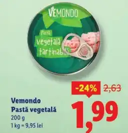 Lidl Vemondo Pastǎ vegetală Ofertă
