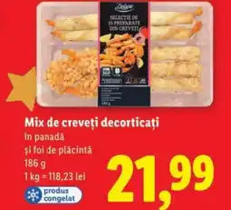 Lidl Mix de creveţi decorticaţi în panadǎ şi foi de plăcintă Ofertă