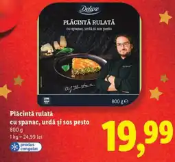 Lidl Plăcintă rulată cu spanac, urdă şi sos pesto Ofertă