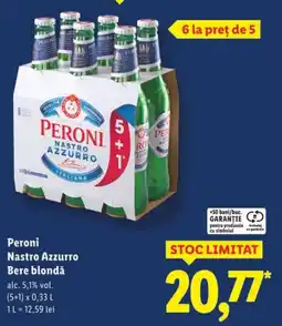 Lidl Peroni Nastro Azzurro Bere blondǎ Ofertă