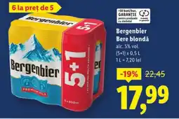 Lidl Bergenbier Bere blondǎ Ofertă