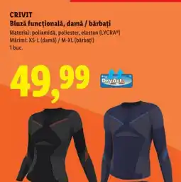 Lidl CRIVIT Bluză funcţională, damă / bărbați Ofertă