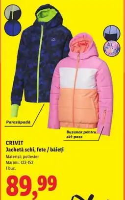 Lidl CRIVIT Jachetǎ schi, fete / băieți Ofertă