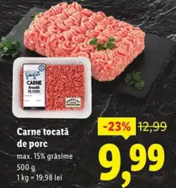 Lidl Carne tocată de porc Ofertă