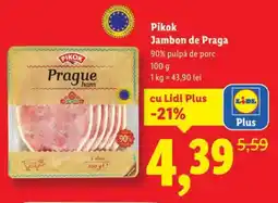 Lidl Pikok Jambon de Praga Ofertă