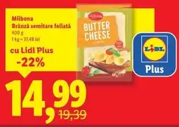 Lidl Milbona Brânză semitare feliată Ofertă