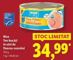 Lidl Nixe Ton bucăți în ulei de floarea-soarelui Ofertă