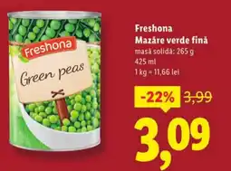 Lidl Freshona Mazăre verde finǎ Ofertă