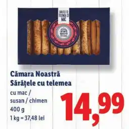 Lidl Cămara Noastră Sărățele cu telemea cu mac / susan/chimen Ofertă