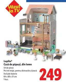 Lidl Lupilu Casă de păpuși, din lemn Ofertă
