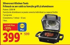 Lidl Silvercrest Kitchen Tools Friteuză cu aer cald cu funcție grill și afumătoare Ofertă