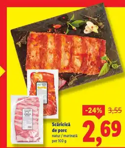 Lidl Scǎricică de porc natur/marinată Ofertă