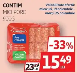 Auchan Comtim mici porc Ofertă