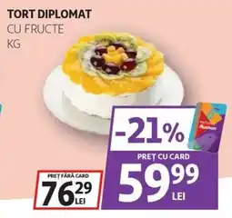 Auchan Tort diplomat cu fructe Ofertă