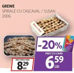 Auchan Grewe spirale cu cascaval / susan Ofertă
