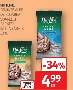 Auchan Nutline seminţe albe de floarea- soarelui sărate/ extra sărate Ofertă