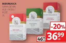 Auchan BUDUREASCA Gama de vin alb / roșu / roze Ofertă