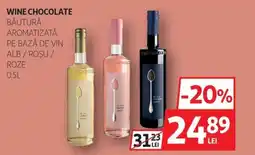 Auchan Wine chocolate băutură aromatizată pe bază de vin alb / roșu / roze Ofertă