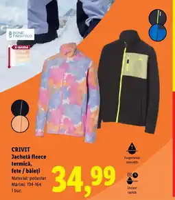 Lidl CRIVIT Jachetǎ fleece termică, fete / băieți Ofertă