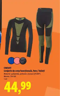 Lidl CRIVIT Lenjerie de corp funcțională, fete / băieți Ofertă