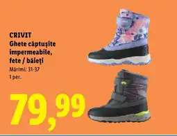 Lidl CRIVIT Ghete căptușite impermeabile, fete / băieți Ofertă