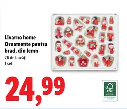 Lidl Livarno Home Ornamente pentru brad, din lemn Ofertă