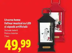 Lidl Livarno Home Felinar muzical cu LED şi zăpadă artificială Ofertă