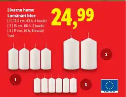 Lidl Livarno Home Lumânări bloc Ofertă