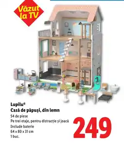 Lidl LupiluⓇ Casă de păpuși, din lemn Ofertă