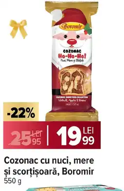 Carrefour Cozonac cu nuci, mere şi scorţişoară, Boromir Ofertă