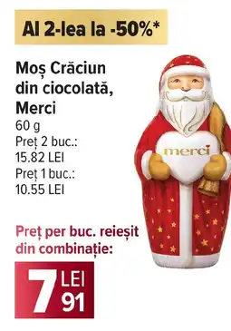 Carrefour Moş Crăciun din ciocolată, Merci Ofertă