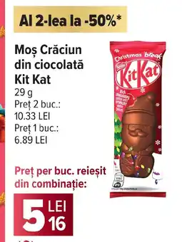 Carrefour Moş Crăciun din ciocolată Kit Kat Ofertă