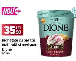 Carrefour îngheţată cu brânză maturată şi merișoare Dione Ofertă