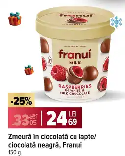 Carrefour Zmeură în ciocolată cu lapte/ ciocolată neagră, Franui Ofertă