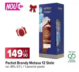 Carrefour Pachet Brandy Metaxa 12 Stele Ofertă