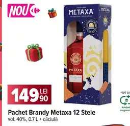 Carrefour Pachet Brandy Metaxa 12 Stele Ofertă
