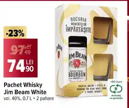 Carrefour Pachet Whisky Jim Beam White Ofertă