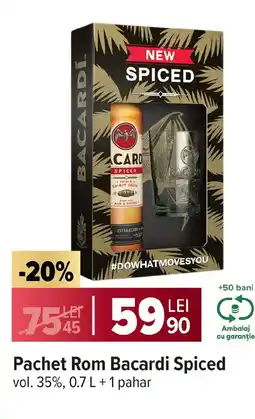 Carrefour Pachet Rom Bacardi Spiced Ofertă