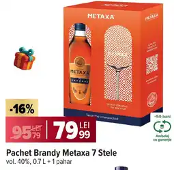 Carrefour Pachet Brandy Metaxa 7 Stele Ofertă