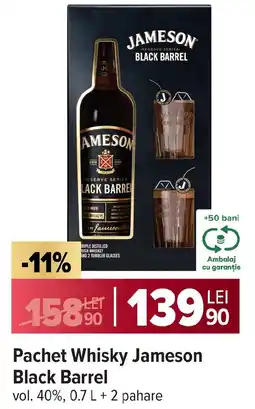 Carrefour Pachet Whisky Jameson Black Barrel Ofertă