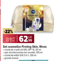 Carrefour Set cosmetice Firming Skin, Nivea Ofertă
