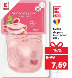 Kaufland Şuncă de porc fiartă, felii Ofertă