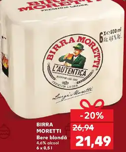 Kaufland BIRRA MORETTI Bere blondă Ofertă