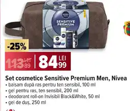 Carrefour Set cosmetice Sensitive Premium Men, Nivea Ofertă
