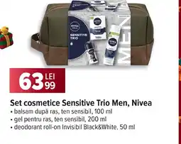 Carrefour Set cosmetice Sensitive Trio Men, Nivea Ofertă